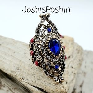 18k gold boho vintage turkish ring size 6.5